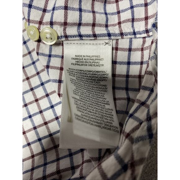 Ralph Lauren Shirt Mens Large Blue Flesh Pony Check Classic Fit Button - Picture 6 of 9